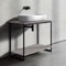 Modern Console Vanity with Grey Oak Shelf, 35